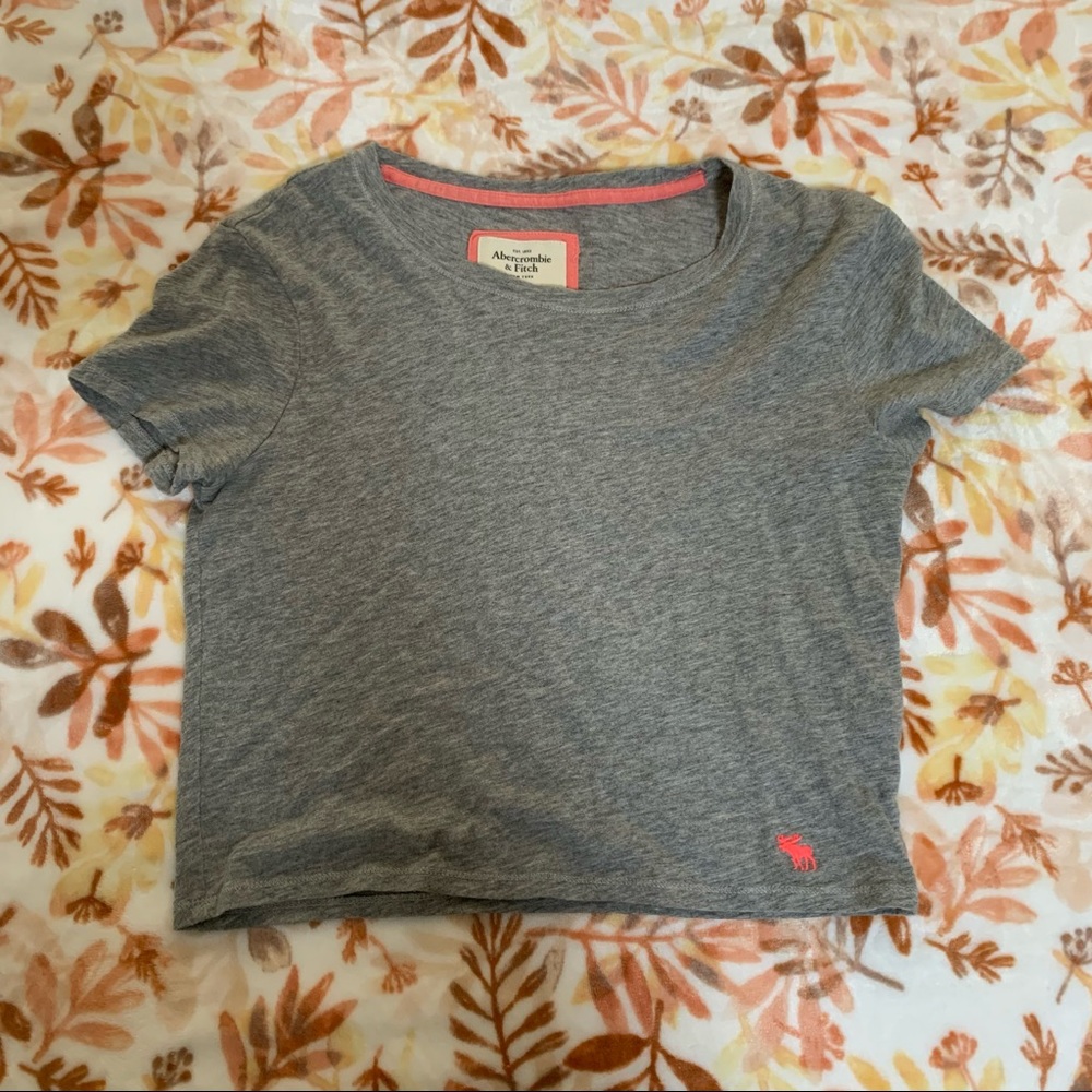 Gray crop top